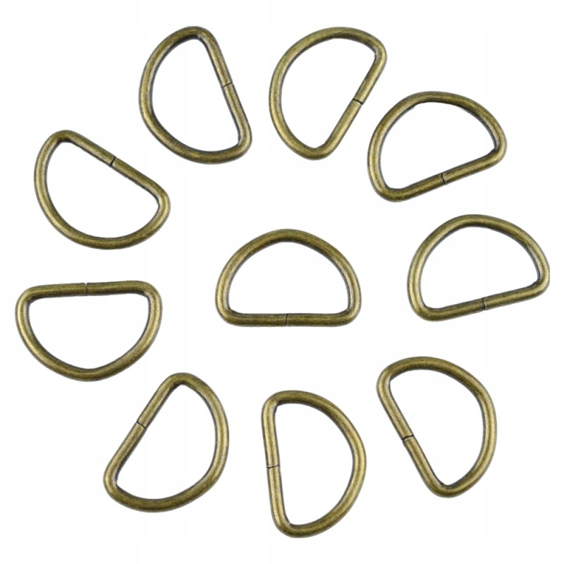 Półkola do torebki stare złoto 30mm d ring 10szt
