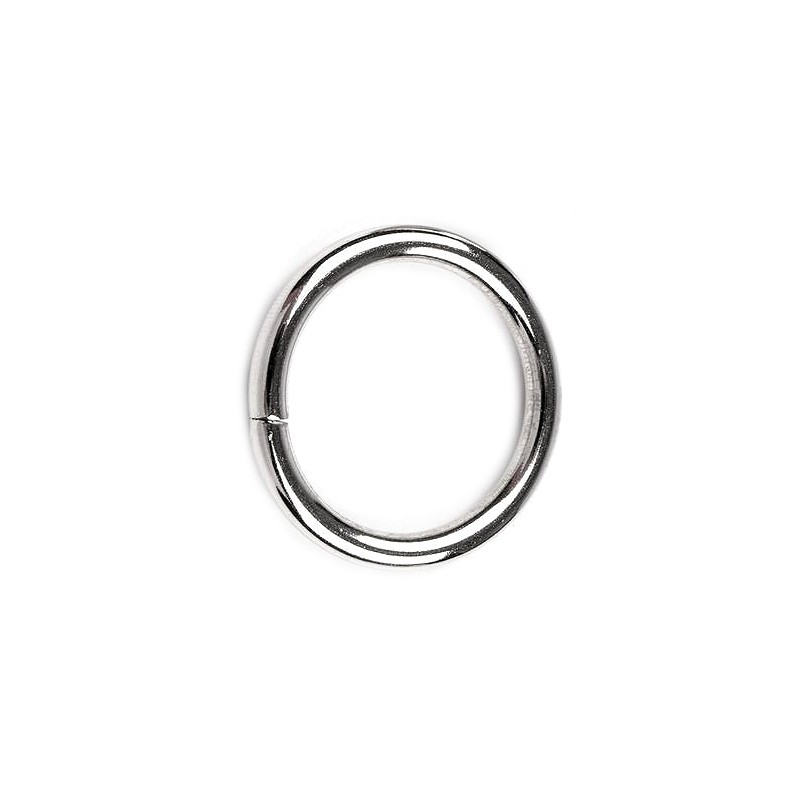 Kółko do torebki O-Ring 37 mm srebrne wysoki połysk