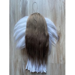 Anioł biały Chrzest Święty pleciony ze sznurka dekoracja makrama