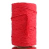 Sznurek bawełniany skręcany czerwony 20m 3mm