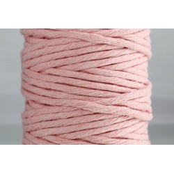 Sznurek bawełniany skręcany różowy 50m 5mm