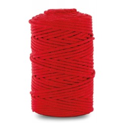 Sznurek bawełniany z rdzeniem czerwony 100m 5mm