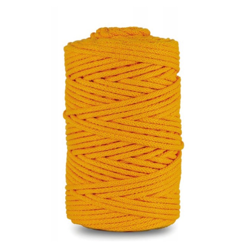 Sznurek bawełniany z rdzeniem ciemny żółty 100m 3mm